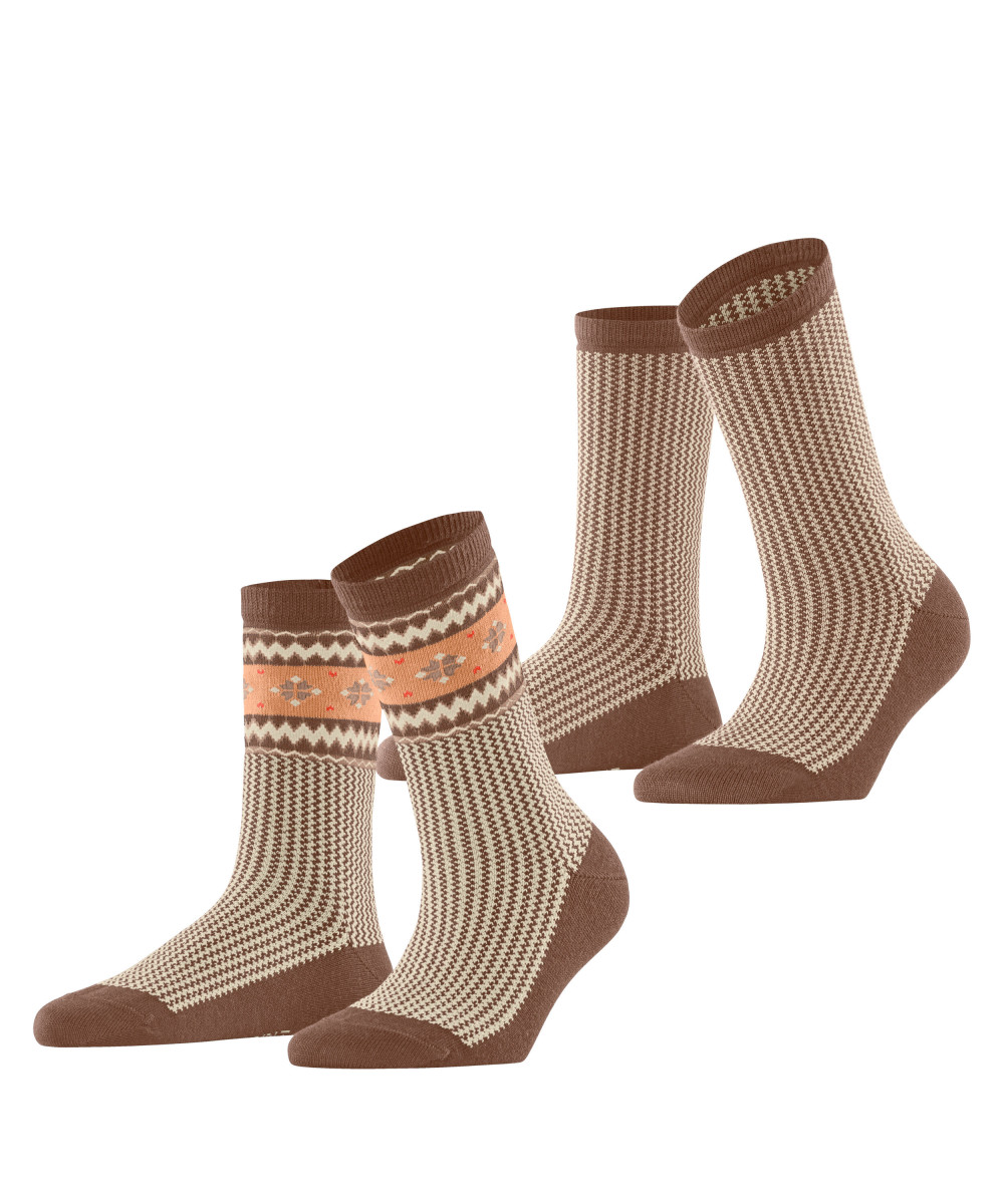 2er-Pack Socken beige
