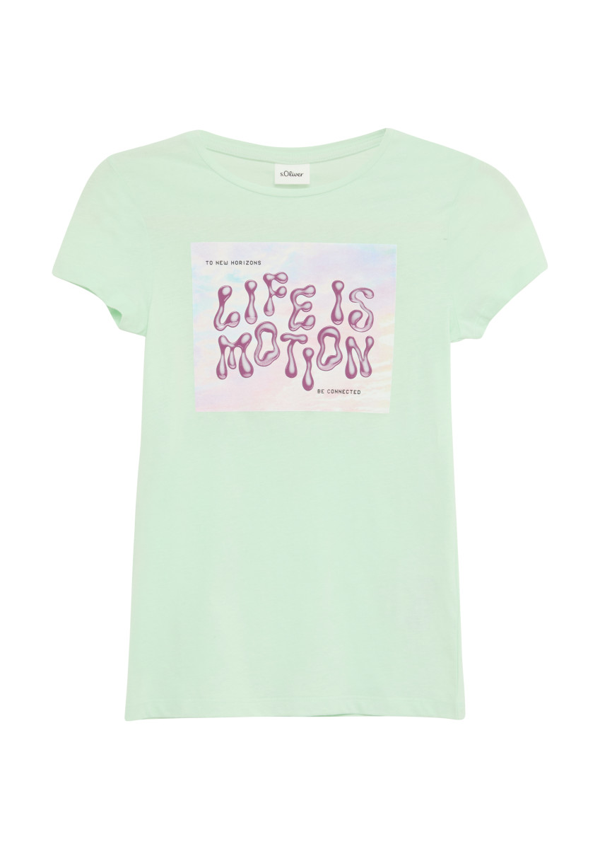 Jersey-T-Shirt türkis