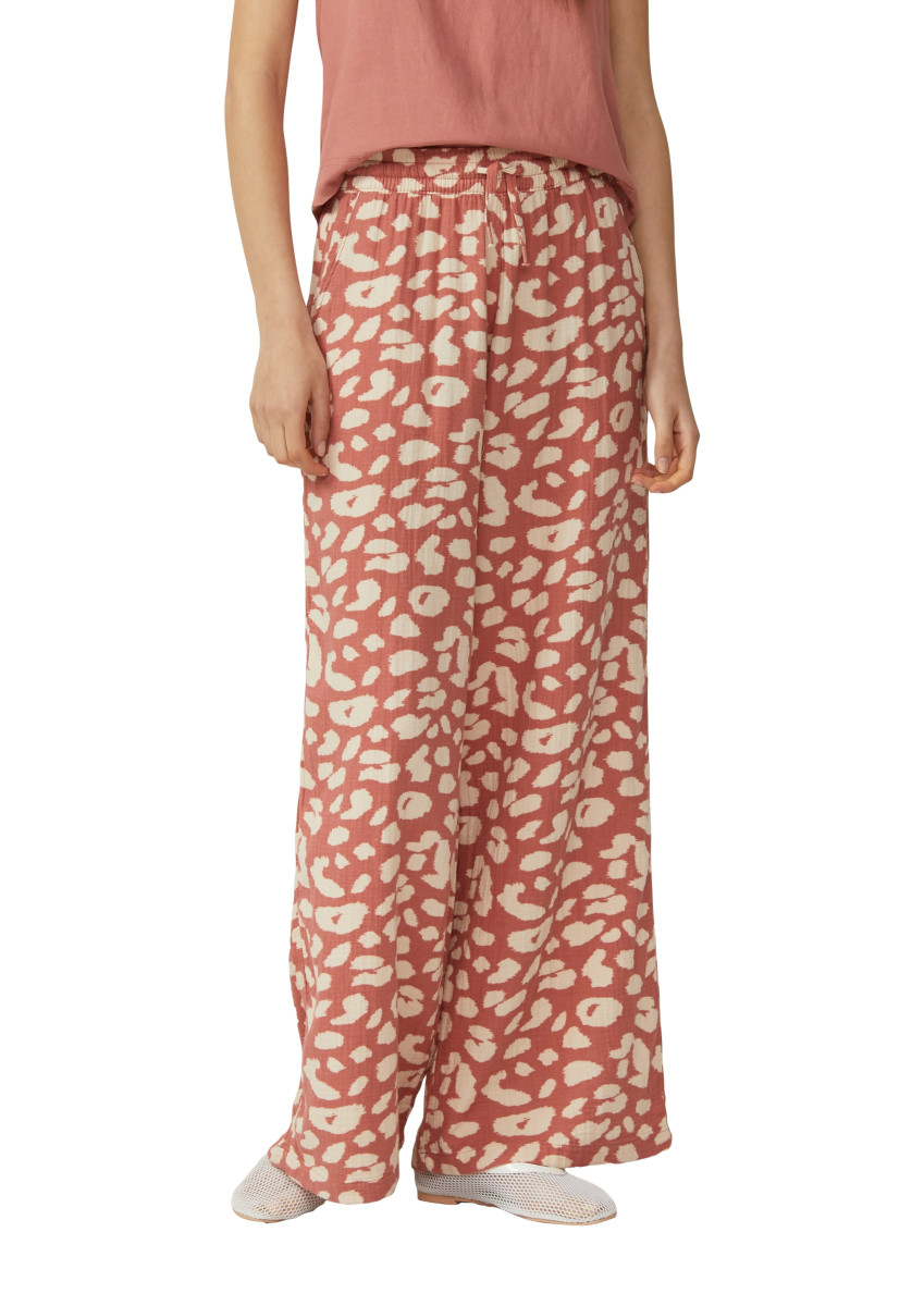 Wide-Leg-Hose aus Musselin