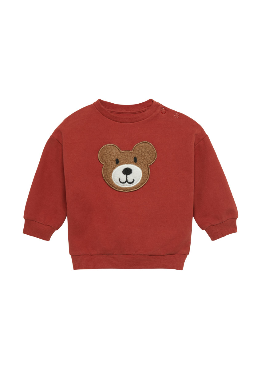 Sweatshirt mit Teddybär-Applikation