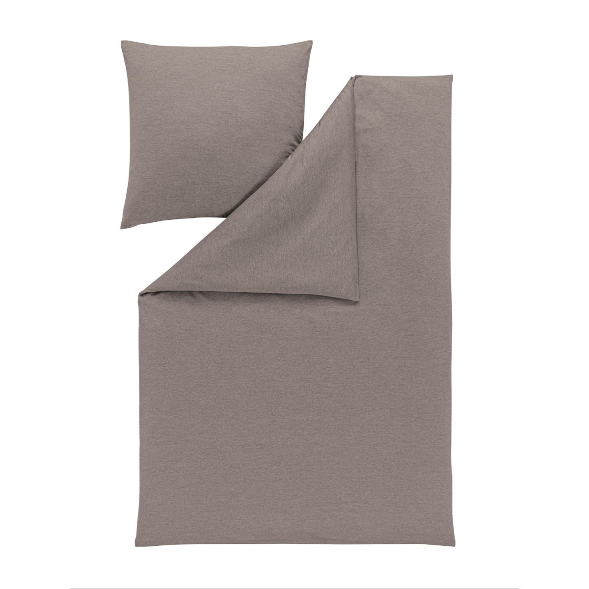 Mako-Interlock-Jersey Bettwäsche taupe