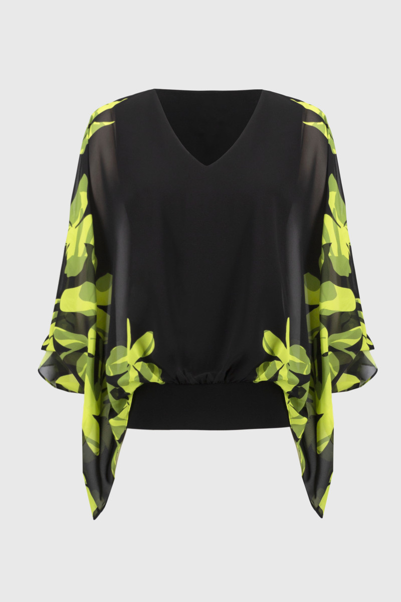 Poncho-Oberteil aus Chiffon