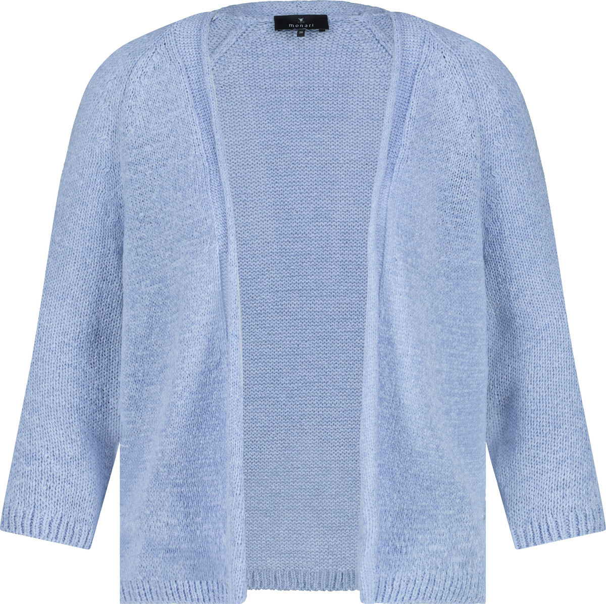 Strickjacke mit ¾-Ärmel hellblau