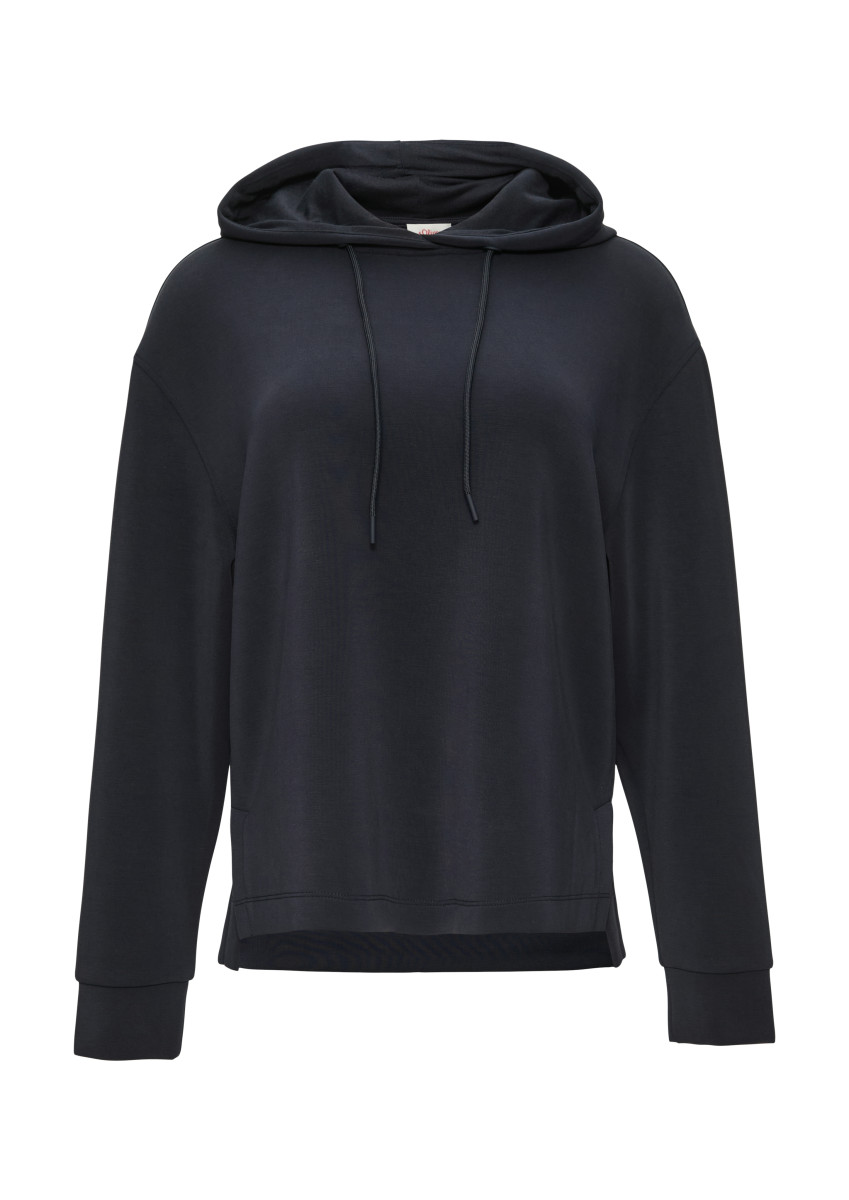 Hoodie aus Scuba blau