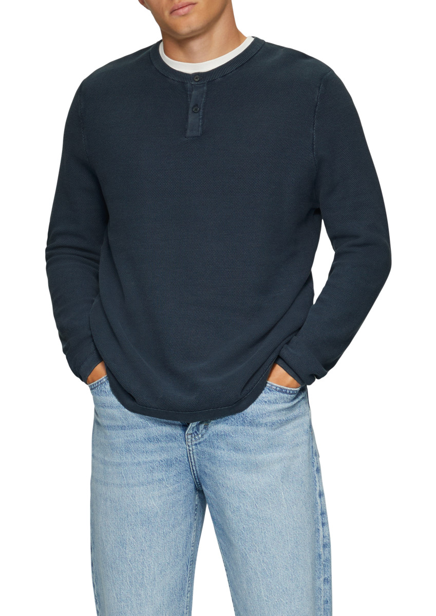 Strickpullover mit Knopfleiste