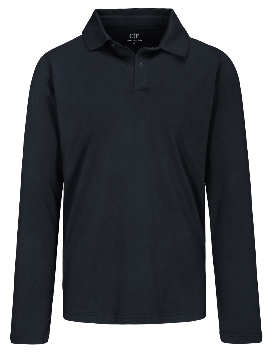 2-Knopf Polo-Shirt dunkelblau