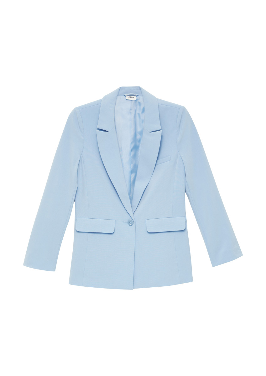 Twill-Blazer mit Taftfutter