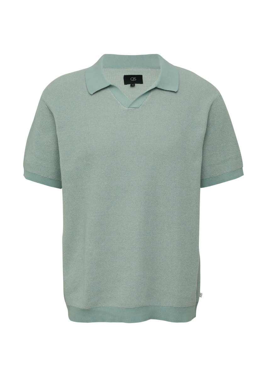 Melierter Strick-Polo