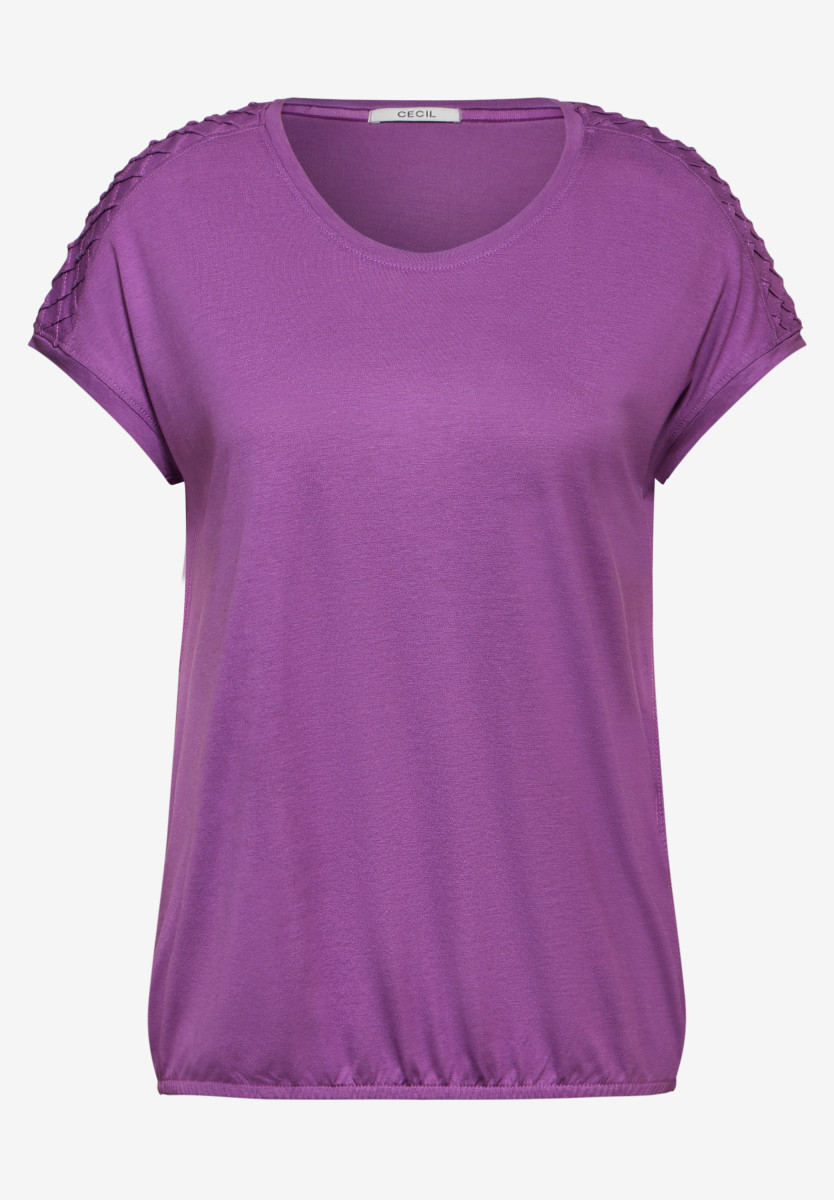 Dekoratives T-Shirt lila