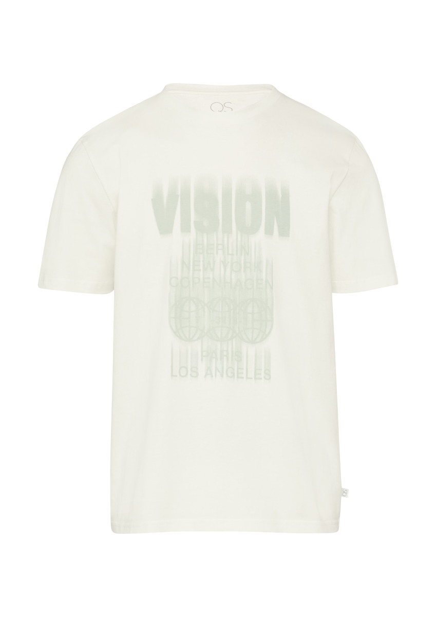 T-Shirt mit Frontprint weiß