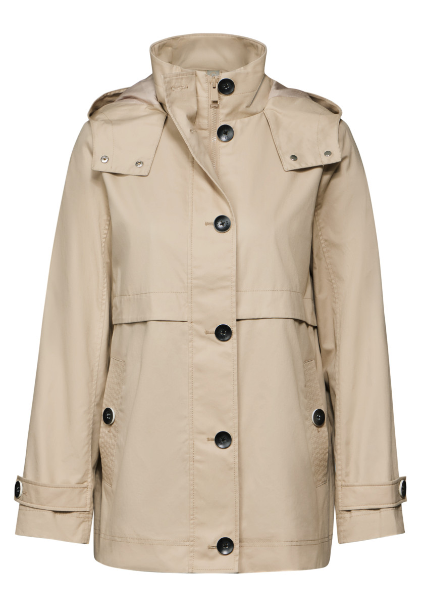 Midi Trench Jacke hellbraun