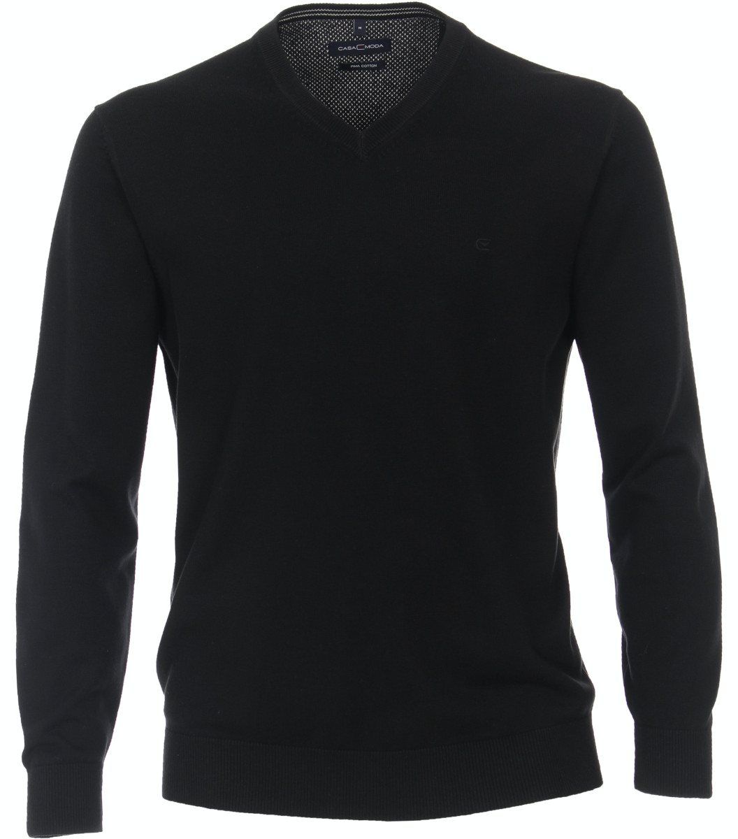 Pullover mit V-Ausschnitt schwarz