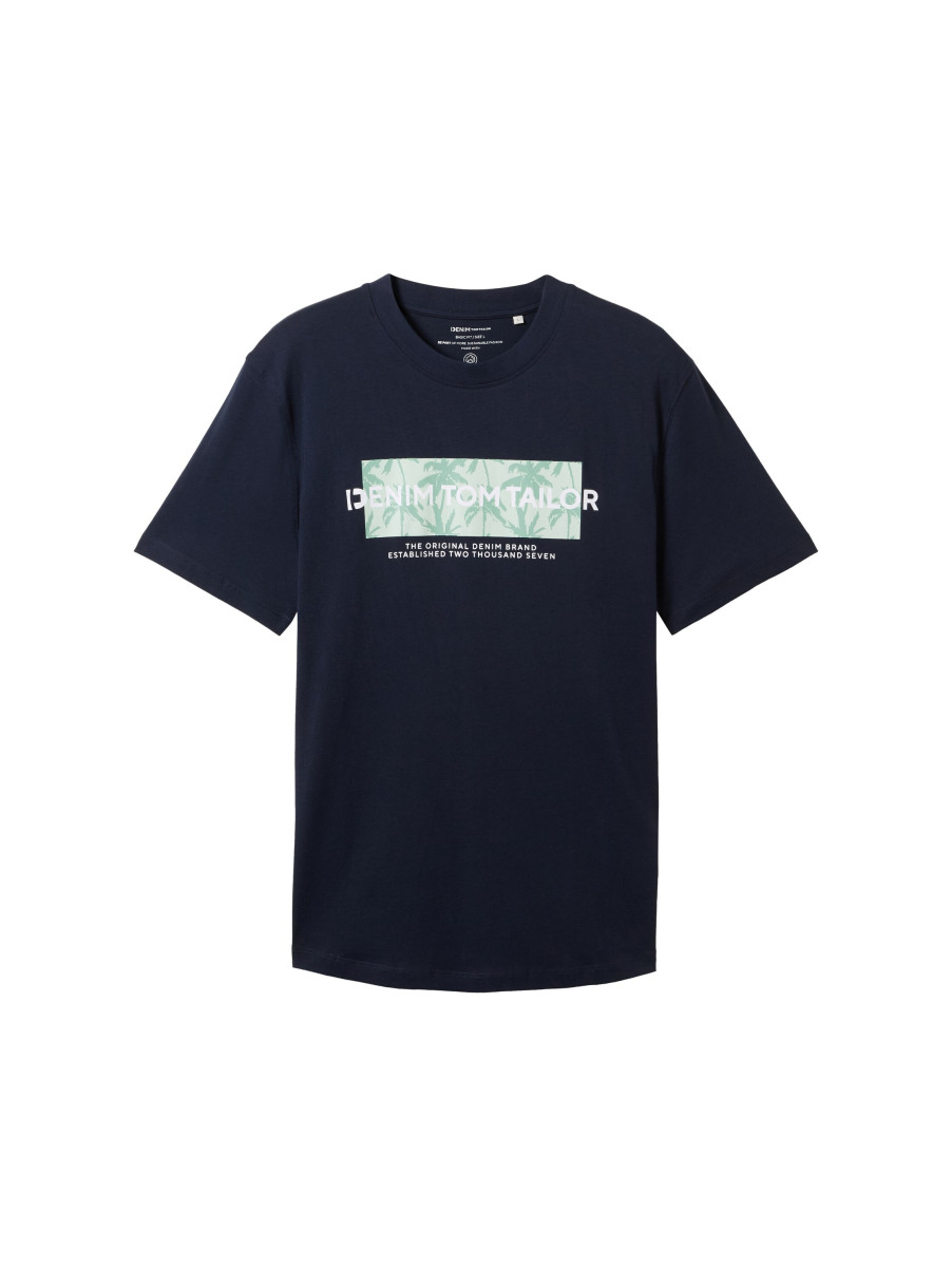 T-Shirt mit Bio-Baumwolle dunkelblau