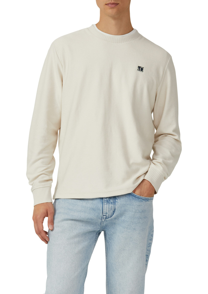 Frottee-Pullover creme