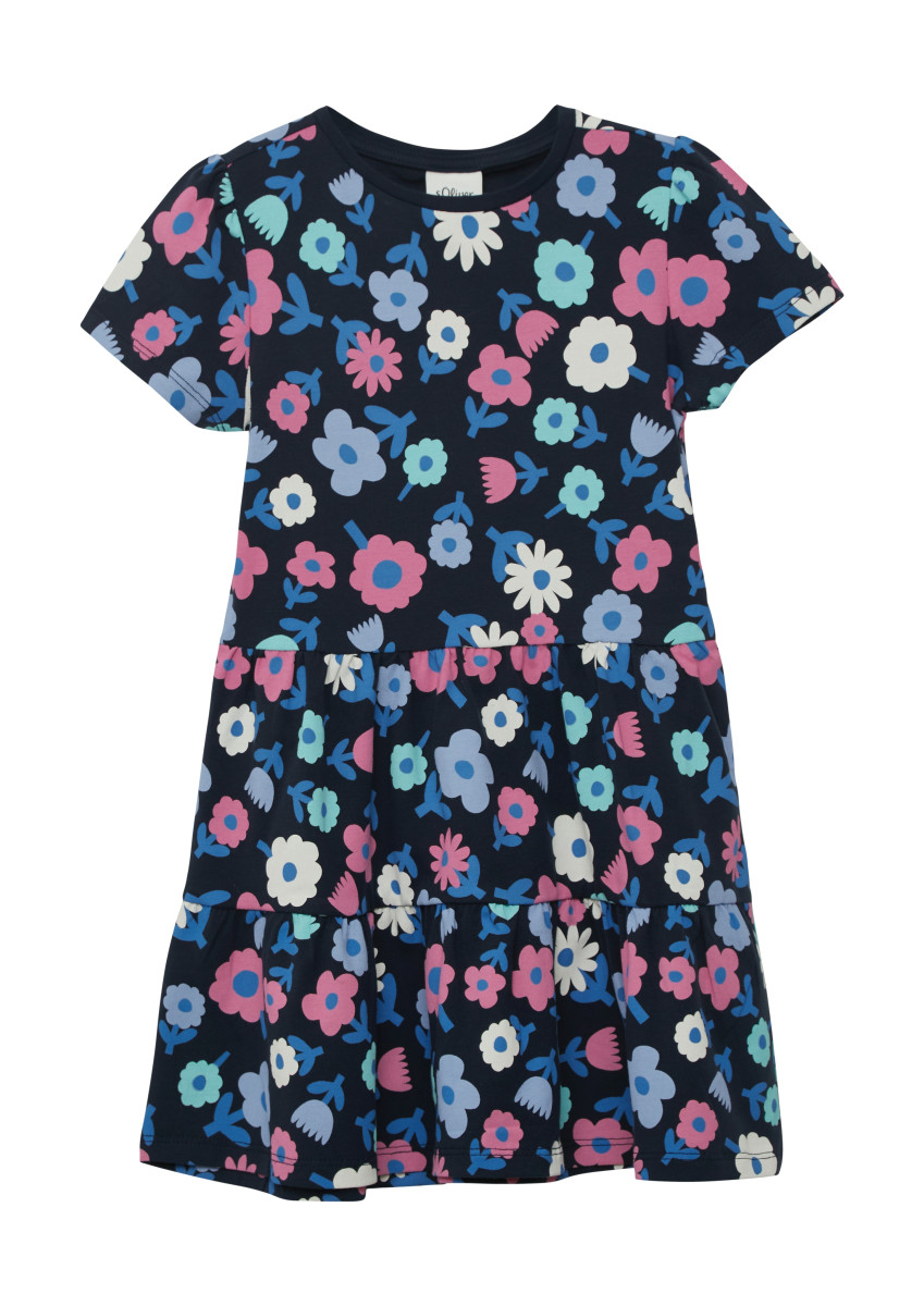 Stufenkleid mit Puffärmeln