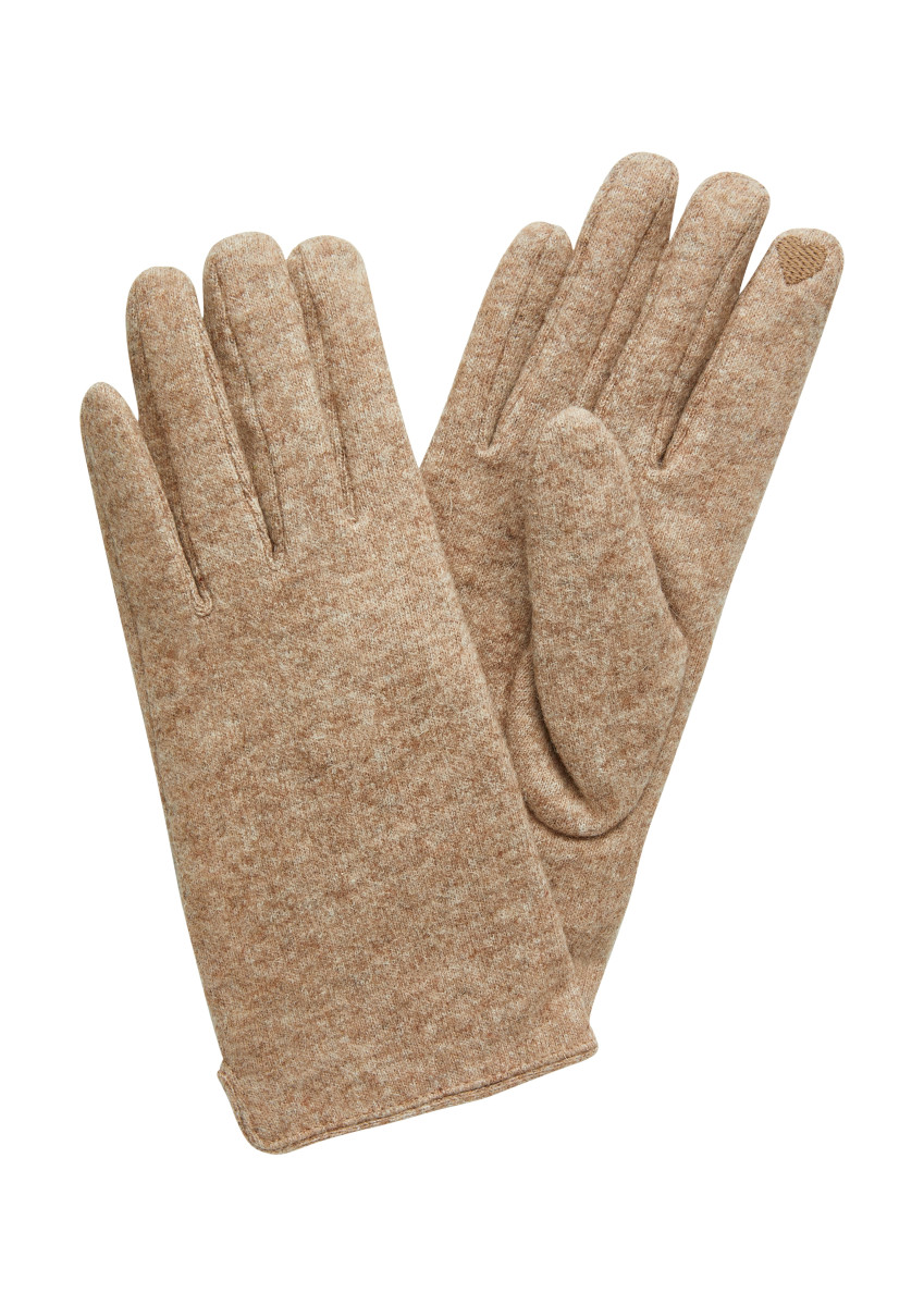 Handschuhe aus Wollmix braun