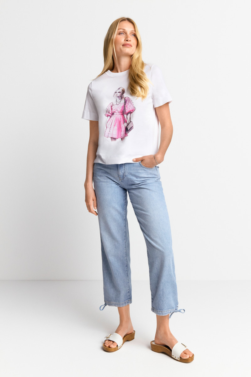 T-Shirt mit Fashion-Illustration