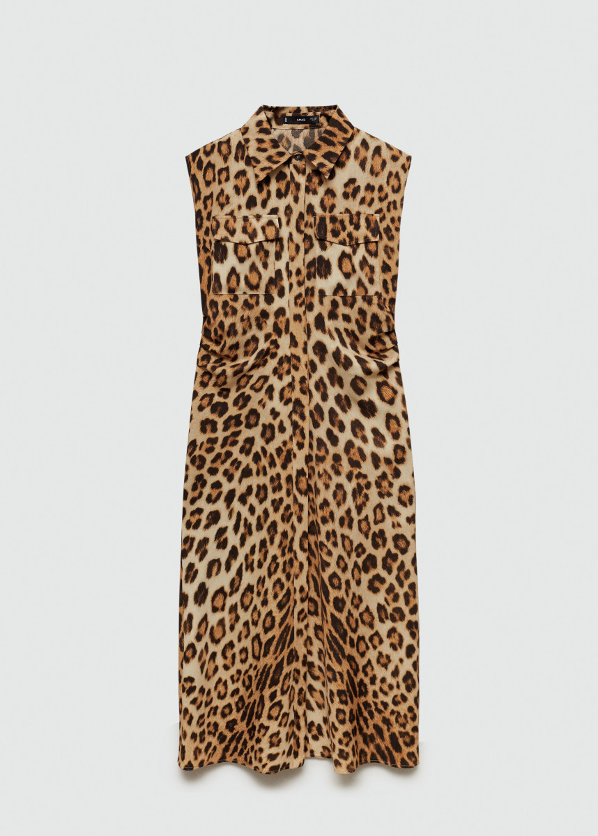 Hemdkleid mit Leopardenmuster
