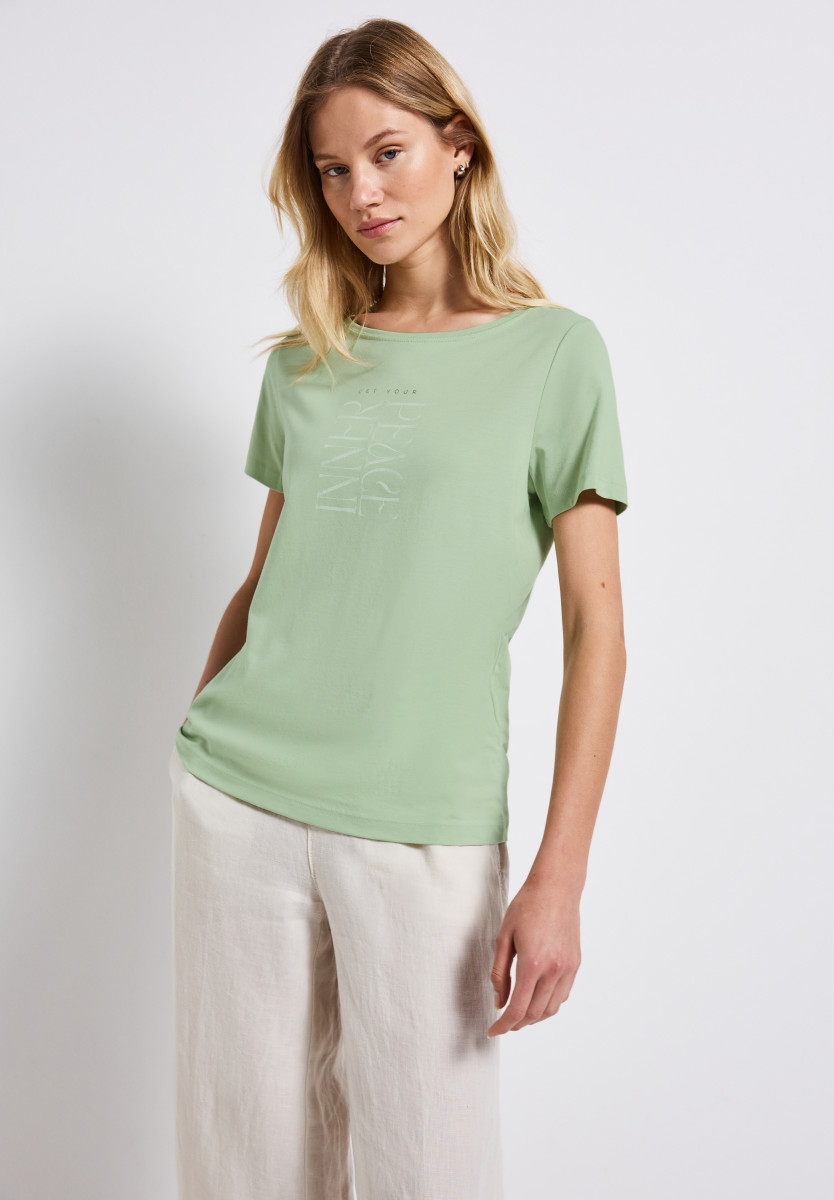 T-Shirt mit Wording Print