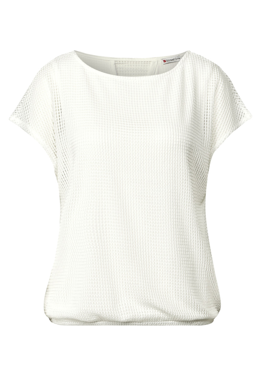 2-in-1 Mesh T-Shirt weiß