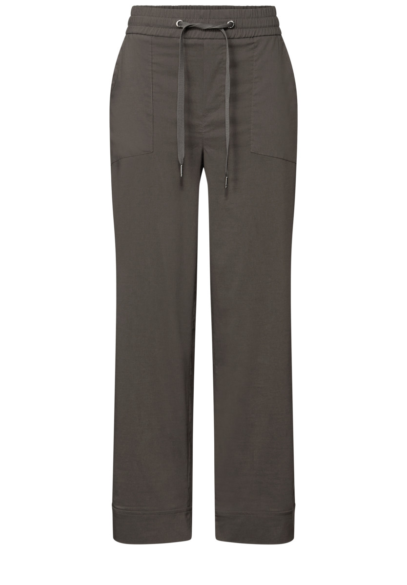 Casual Fit Hose mit Turn-Up braun