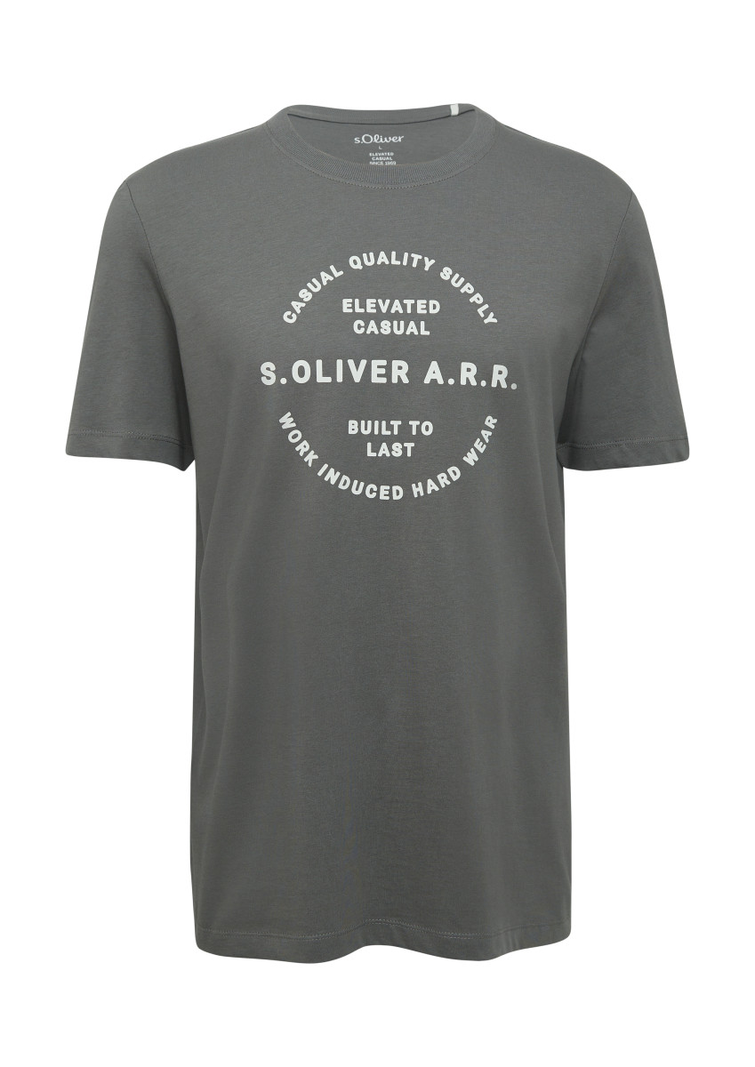 T-Shirt mit Artwork grau
