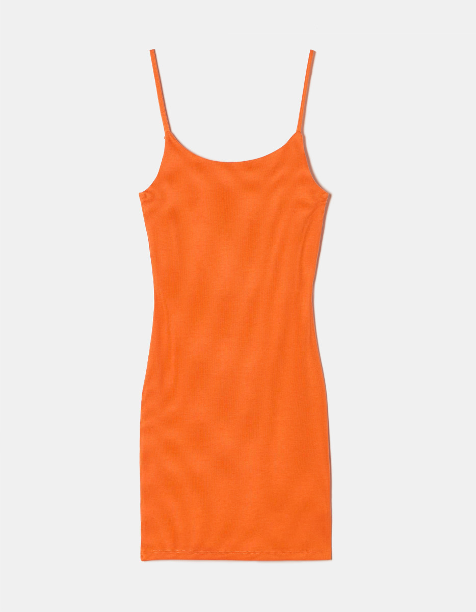 Basic-Minikleid orange