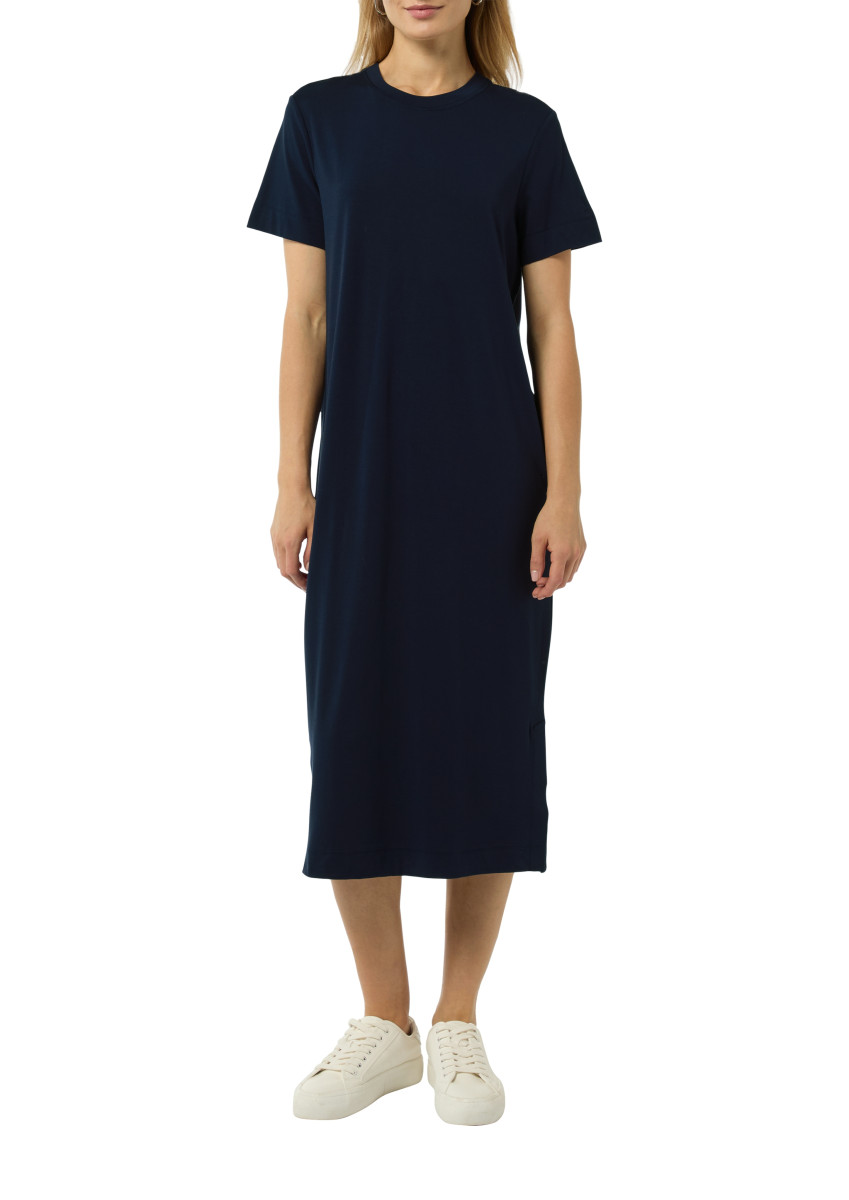 Kleid mit Rundhalsausschnitt blau