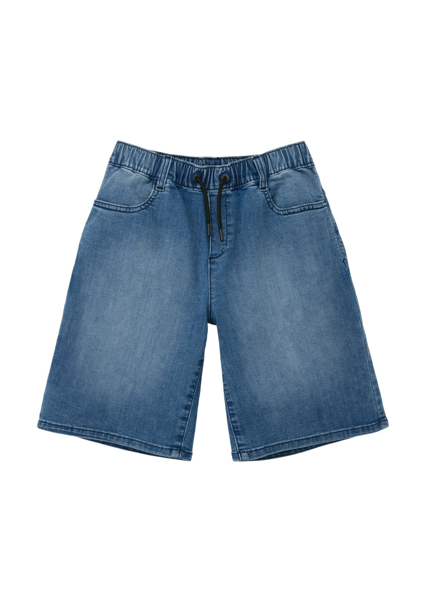 Denim-Bermuda mit Tunnelzug