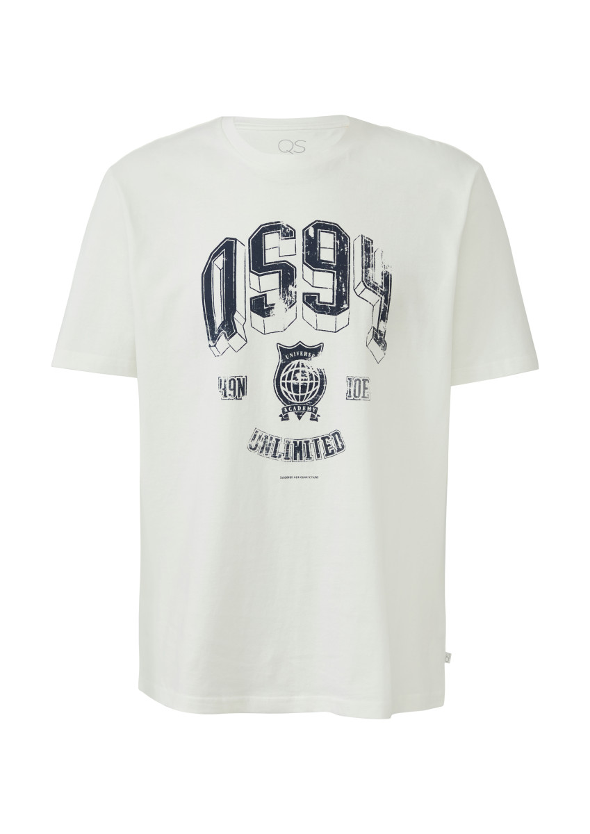 T-Shirt mit Frontprint weiß