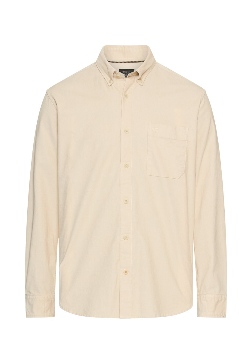 Langarmshirt mit Button-Down-Kragen