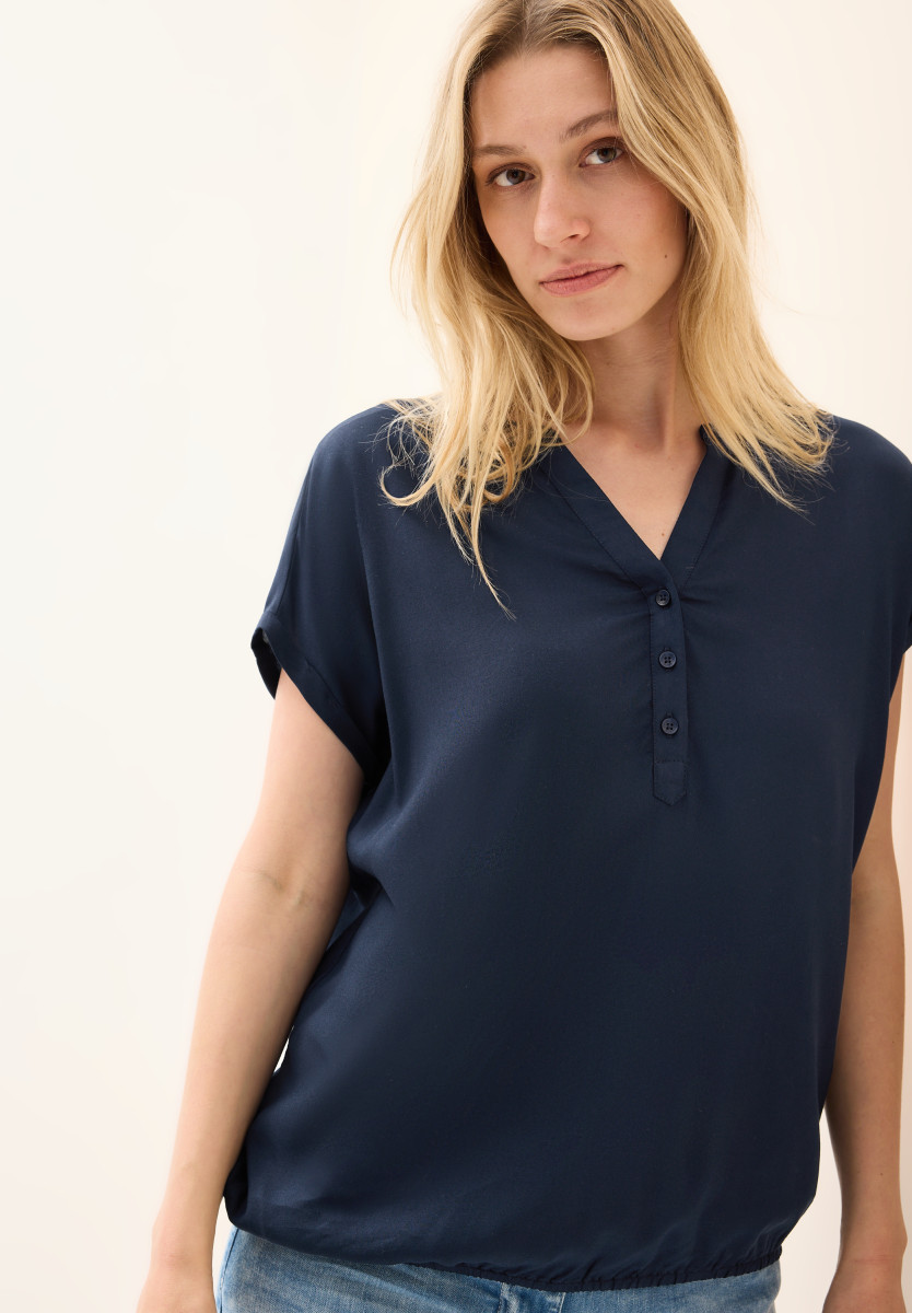 Blusenshirt in Unifarbe