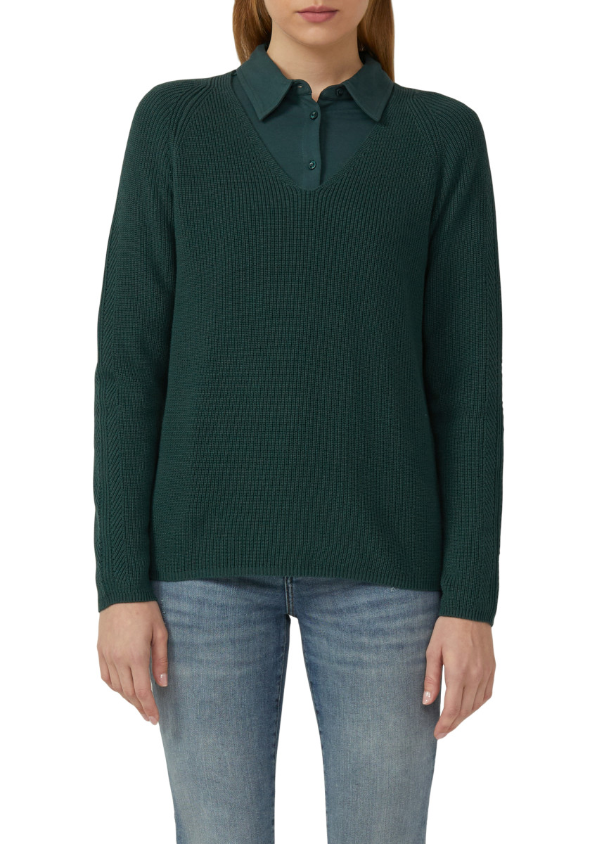 Strickpullover dunkelgrün