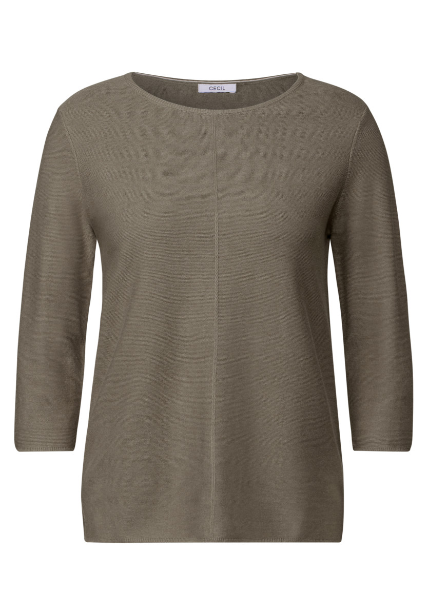 Strukturpullover taupe