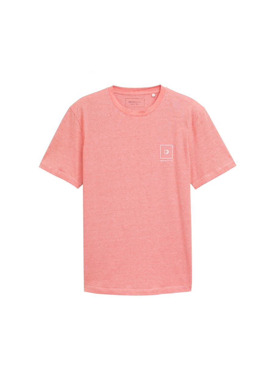 T-Shirt mit Streifenmuster orange