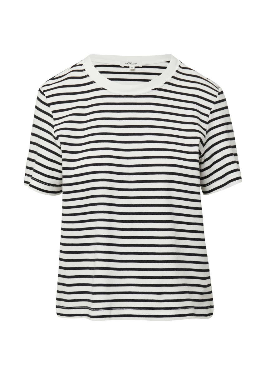 Verkürztes T-Shirt schwarz