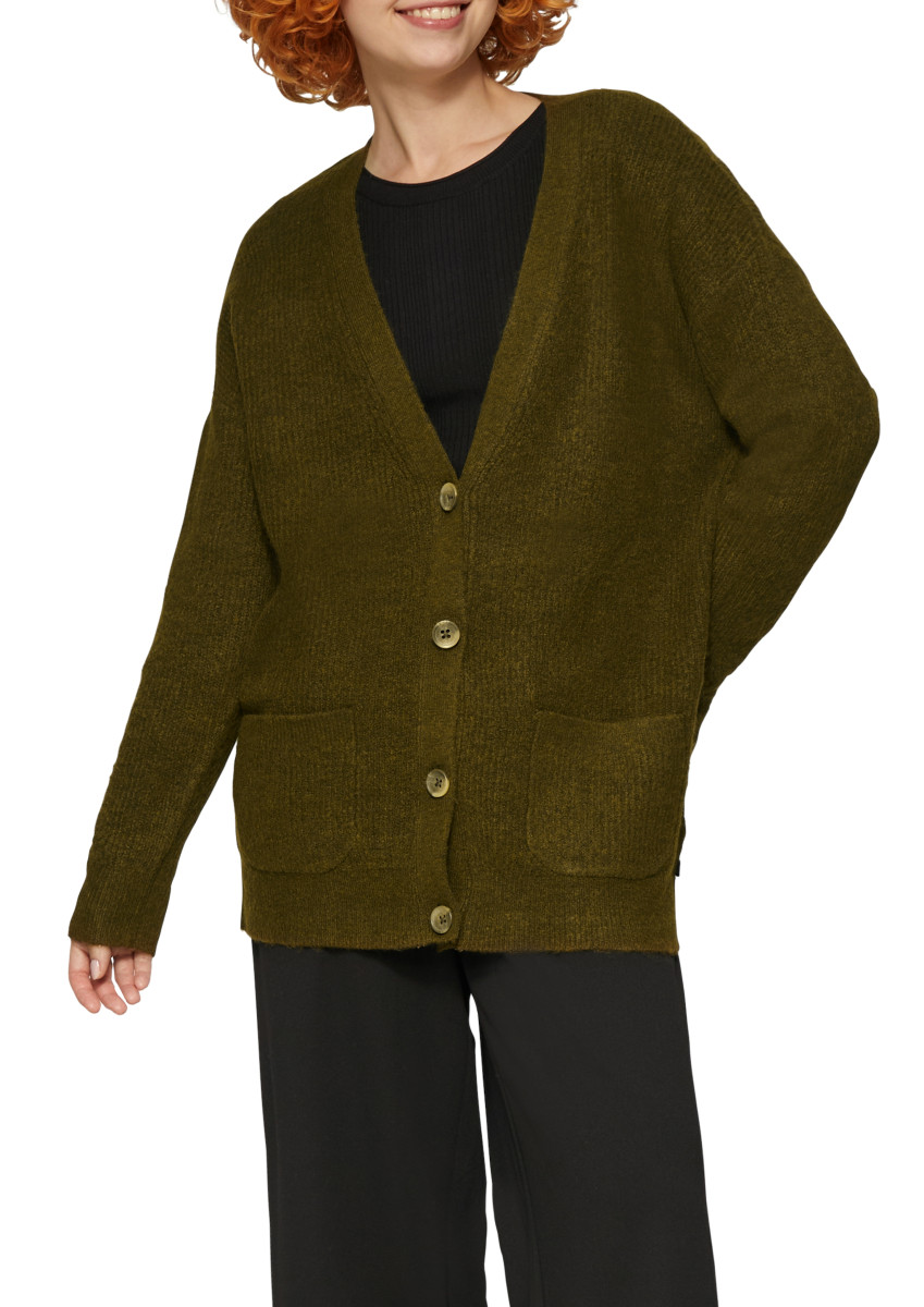 Strickjacke in Melange-Optik