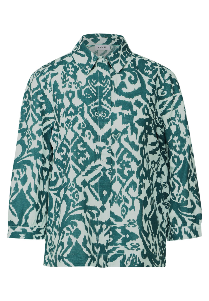 Gemusterte Hemdbluse