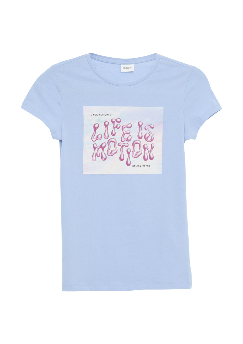 Jersey-T-Shirt blau