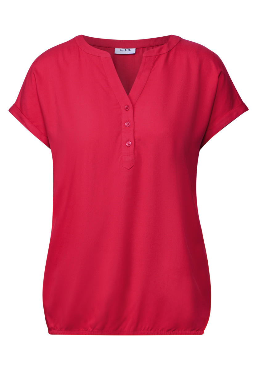 Blusenshirt in Unifarbe rot