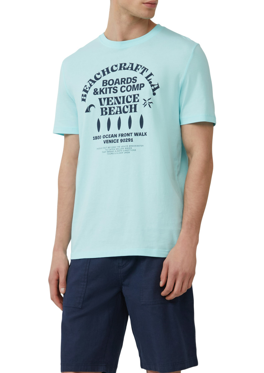 T-Shirt mit Print türkis