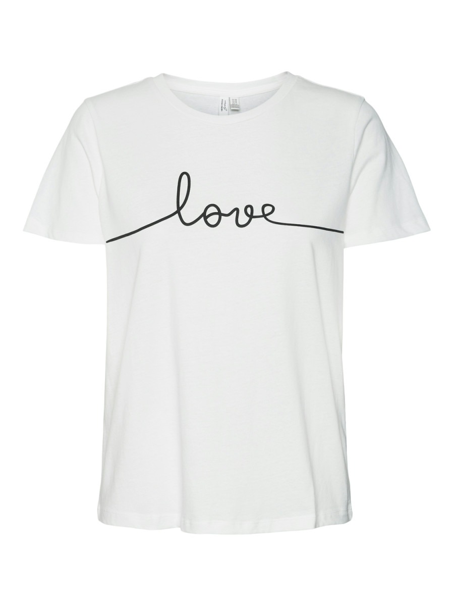 T-Shirt mit Frontprint weiß