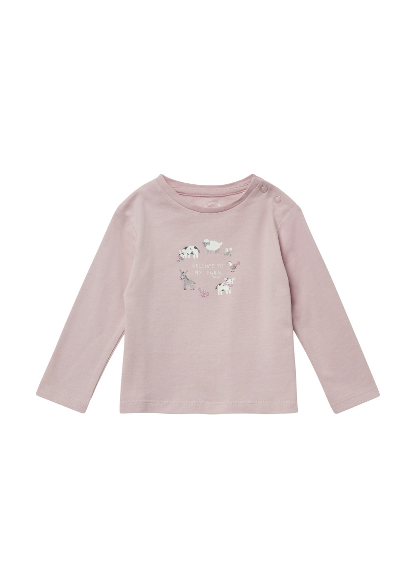 Longsleeve mit glitzerndem Frontprint