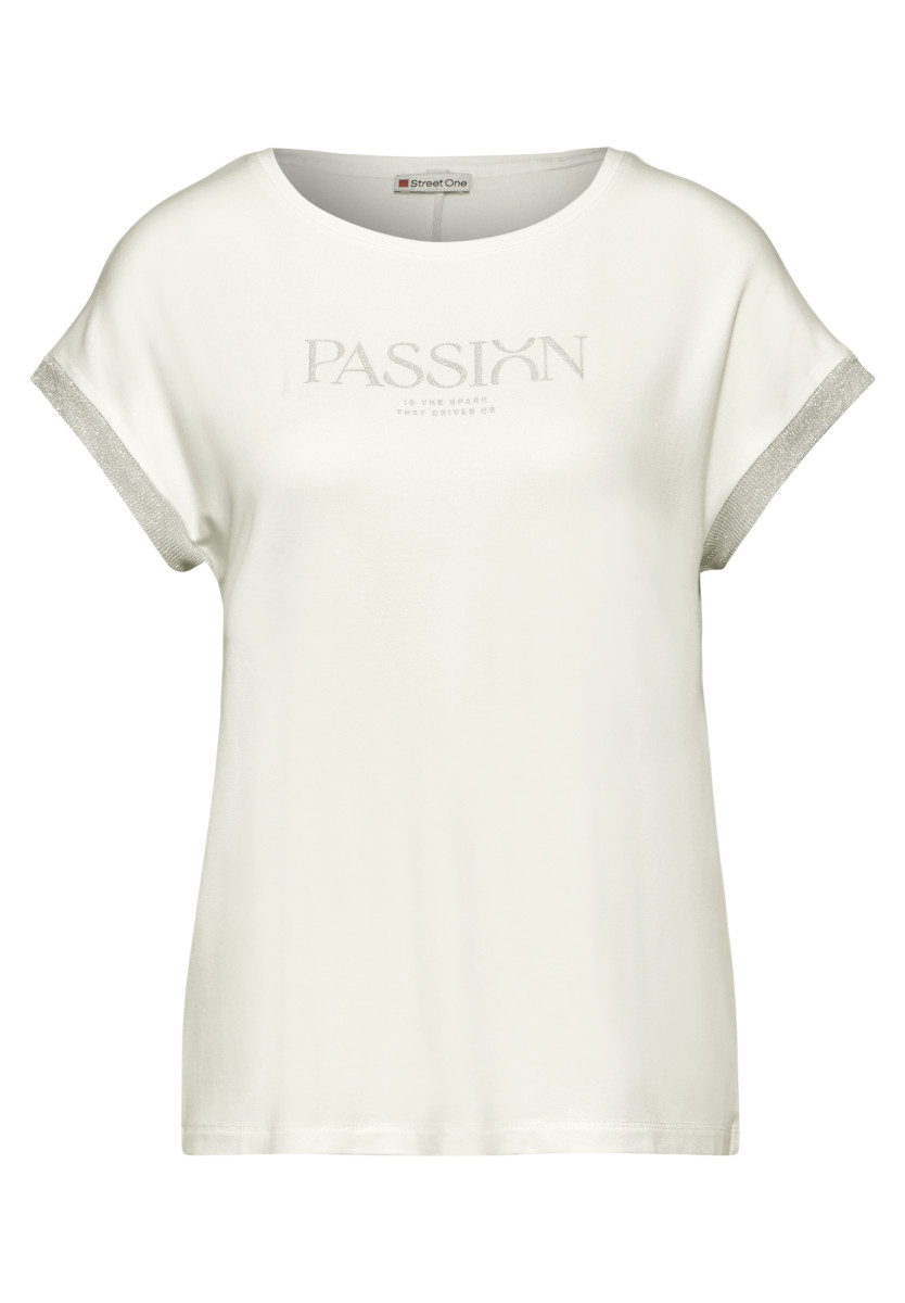 T-Shirt mit Wording creme