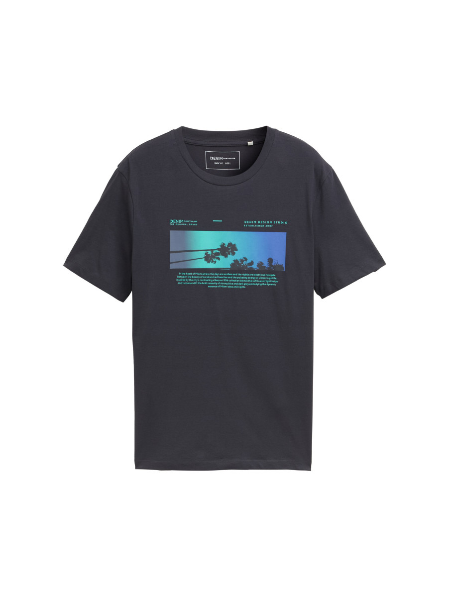T-Shirt mit Print dunkelgrau