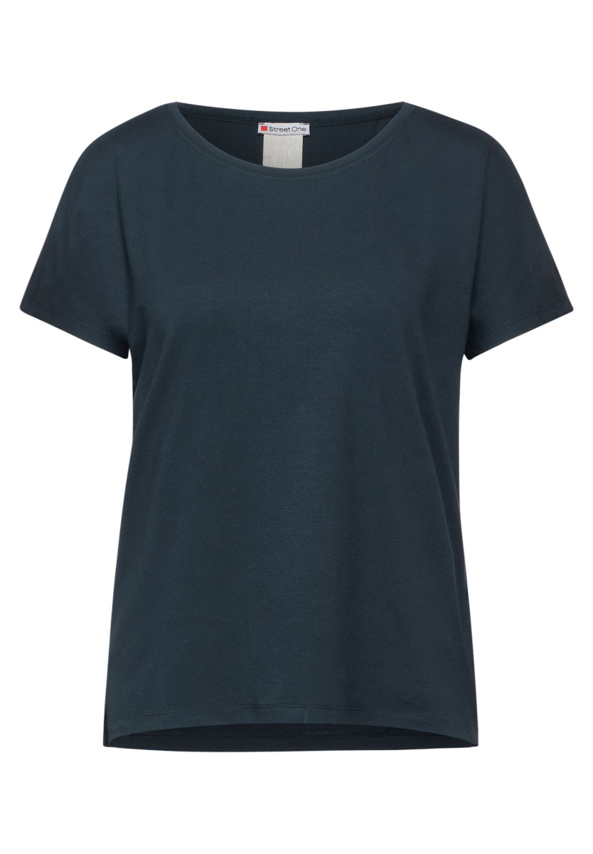 Jersey T-Shirt dunkelblau