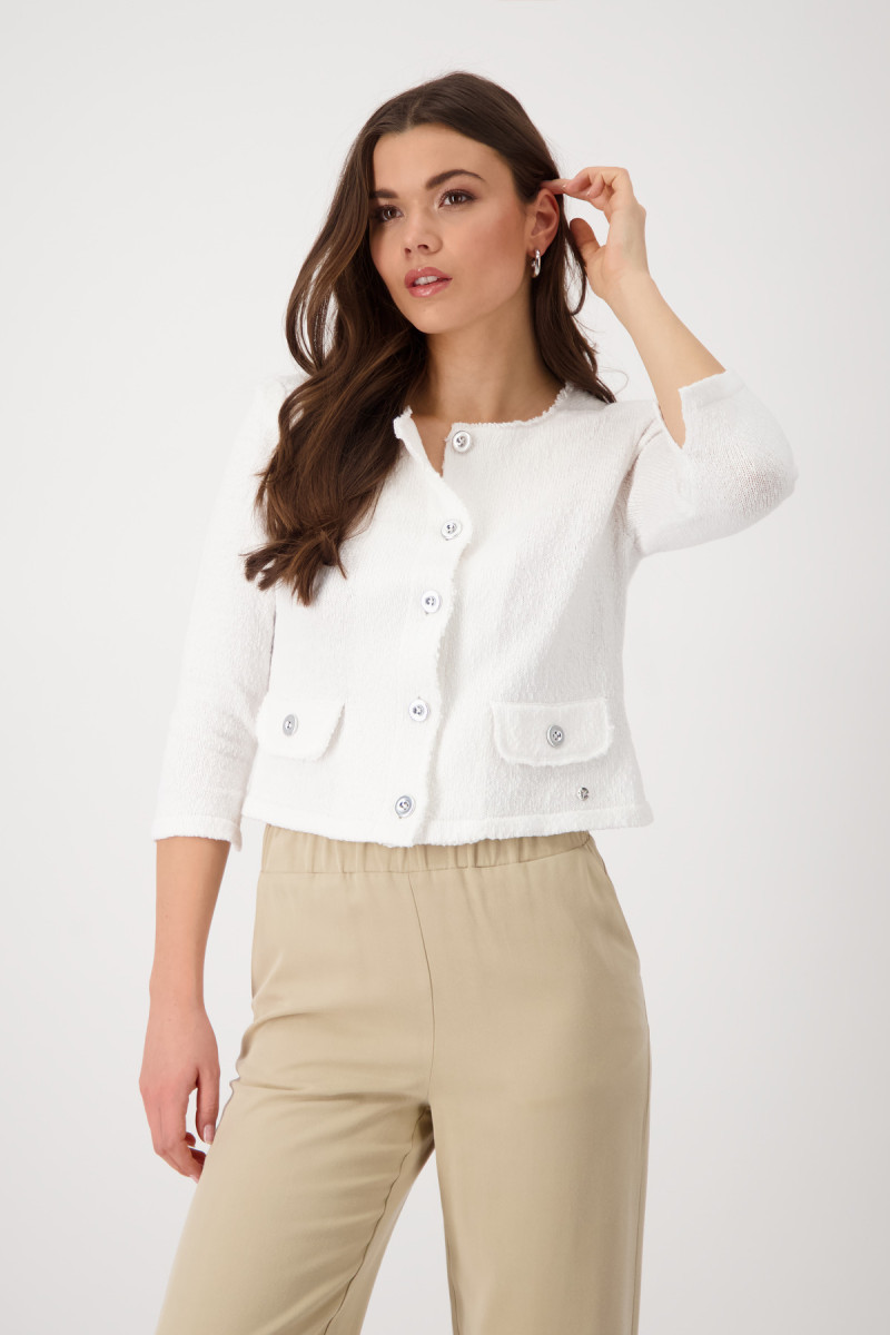 Strickjacke mit Flammgarn