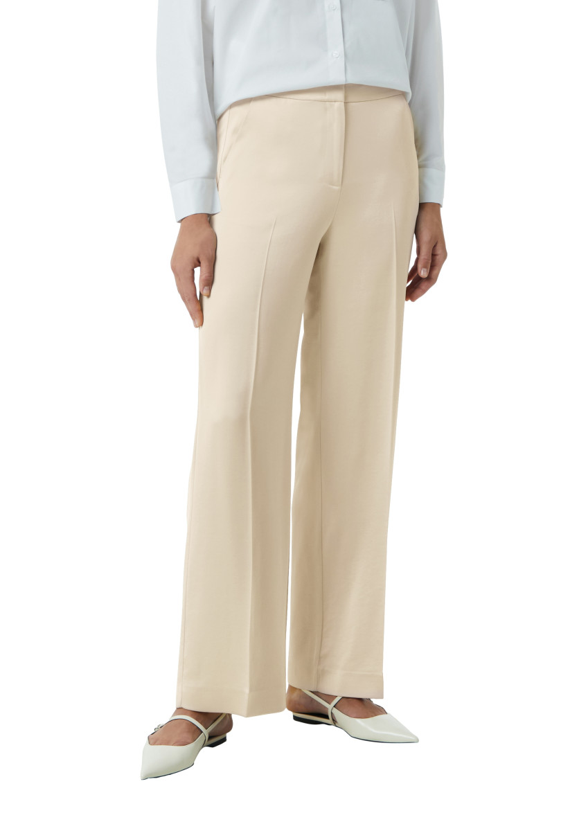 Satinierte Wide-Leg-Hose