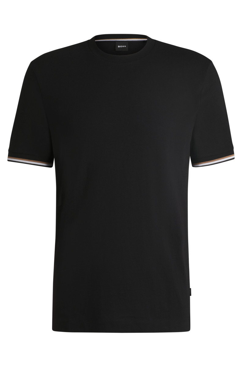 T-Shirt aus Baumwoll-Jersey schwarz