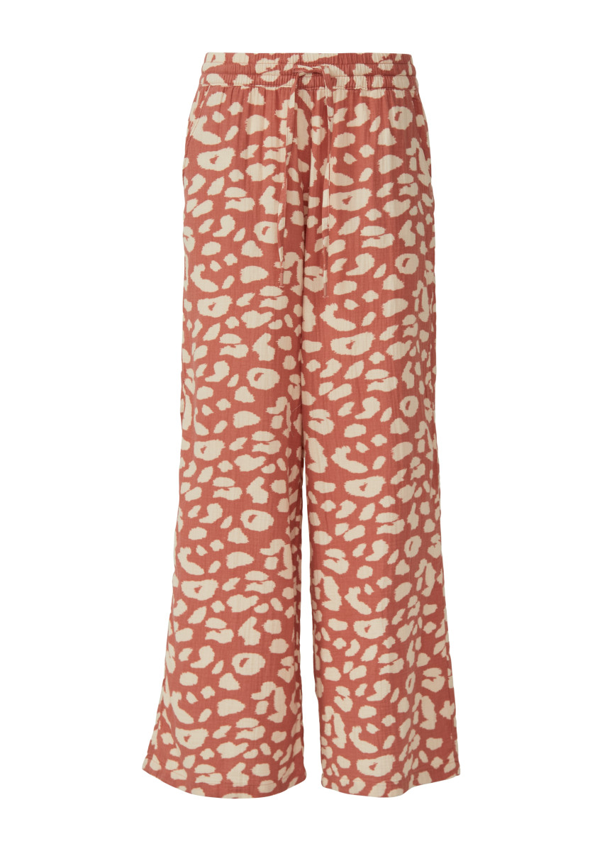 Wide-Leg-Hose aus Musselin